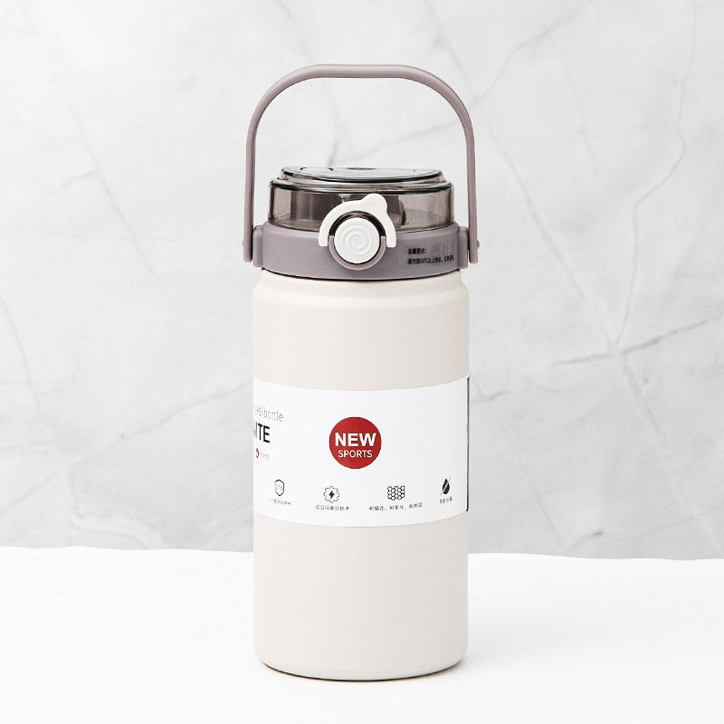 1200ml Stainless Steel Thermal Water Bottle Vacuum Flask with Straw Tumbler