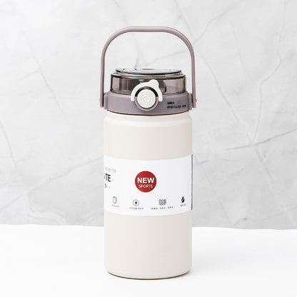 1200ml Stainless Steel Thermal Water Bottle Vacuum Flask with Straw Tumbler