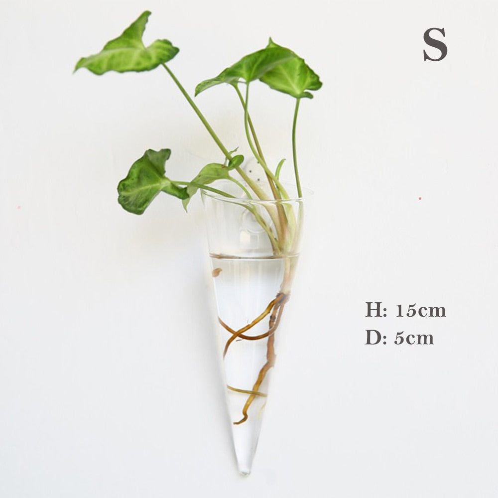 Wall Hanging Glass Flower Vase Terrarium