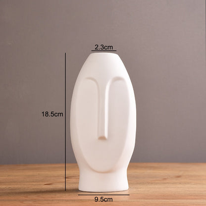 Stylish Abstract Human Face Ceramic Vases