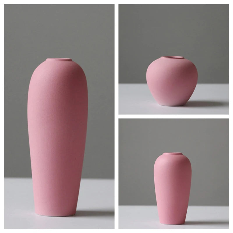 Set of 3 Ceramic Vases - Dusty Range