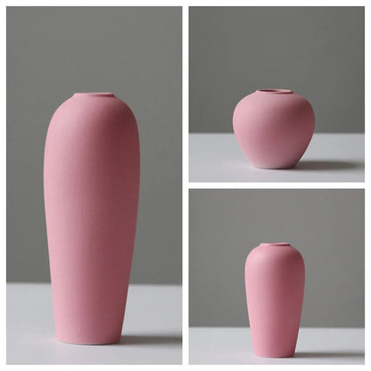 Set of 3 Ceramic Vases - Dusty Range