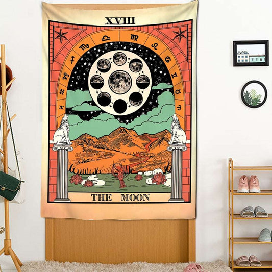 Tarot Tapestry - The Moon With Star Signs