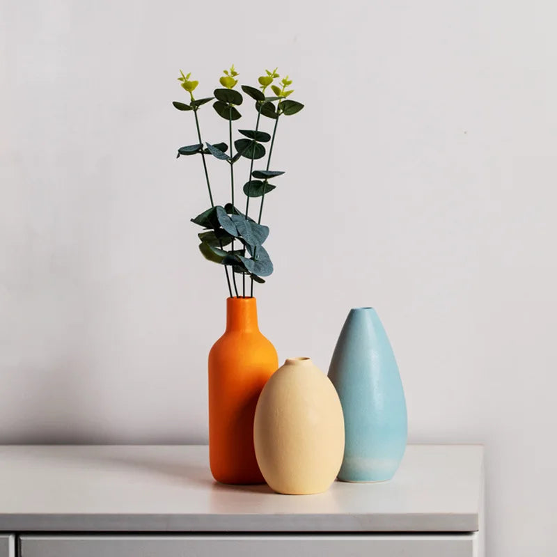 Astral Ceramic Vase Set (3pcs) - Coloured