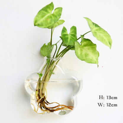 Wall Hanging Glass Flower Vase Terrarium