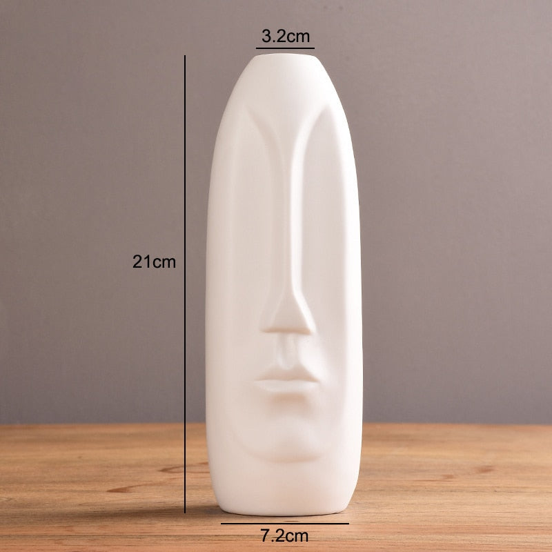 Stylish Abstract Human Face Ceramic Vases