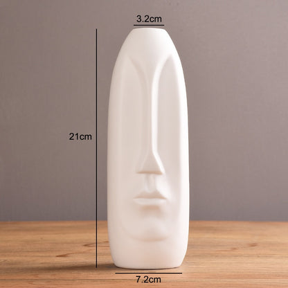 Stylish Abstract Human Face Ceramic Vases