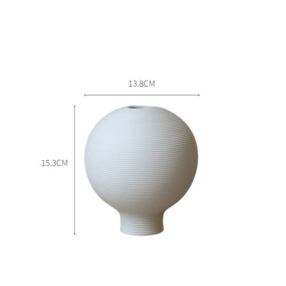 White Ceramic Vases - Nordic Home Decor