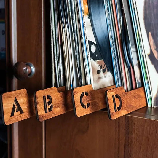 Wooden Record Alphabetical Dividers 26pcs