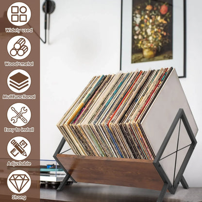 Industrial Geometric Vinyl Cradle