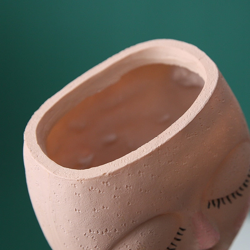 Resin Face Flower Vases - Head Flower Pot Succulent Planter