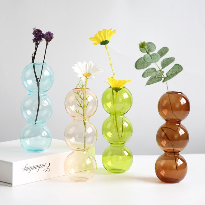 Nordic Glass Vase - Home Decor & Living Room Decoration