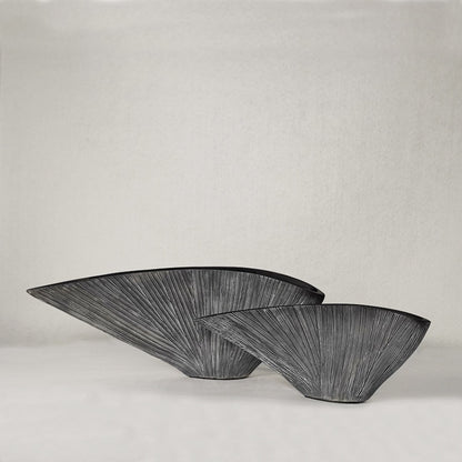 Nordic Fan-Shaped Resin Vases