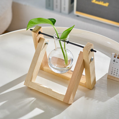 Modern Minimalism - Garden Wooden Glass Vases