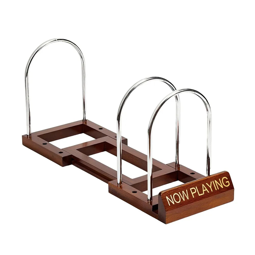 Expandable Wooden Record Rack