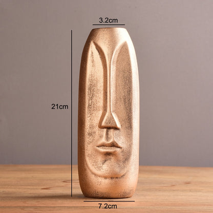 Stylish Abstract Human Face Ceramic Vases