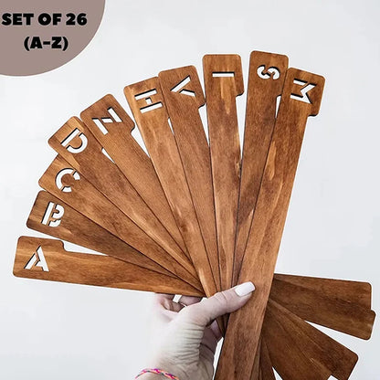 Wooden Record Alphabetical Dividers 26pcs