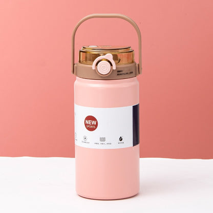 1200ml Stainless Steel Thermal Water Bottle Vacuum Flask with Straw Tumbler