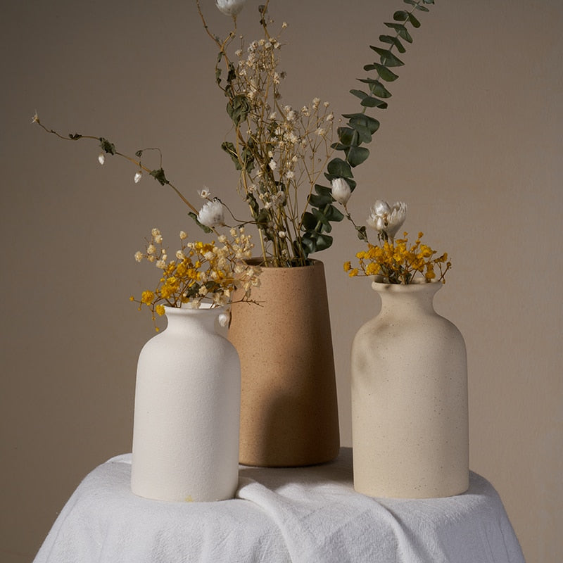 Minimalist  3-Piece Nordic Ceramic Vase Set