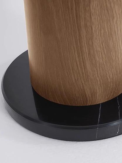 Modern Scandinavian Walnut & Fabric Tapered Floor Lamp