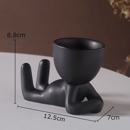 Abstract Figures Flower Pots Ceramic Vases
