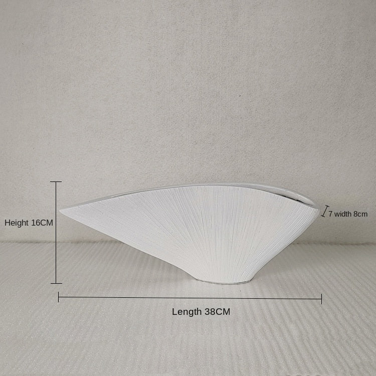 Nordic Fan-Shaped Resin Vases