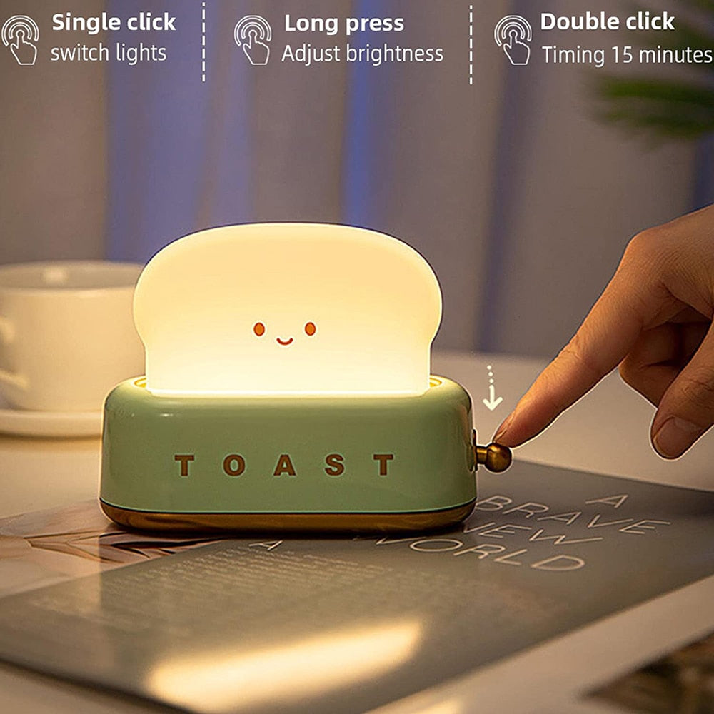 Toaster LED Cute Night Light - USB Rechargeable
