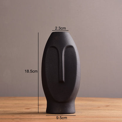 Stylish Abstract Human Face Ceramic Vases