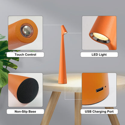 Portable LED Table Lamp 13.5" H – Touch Control, 3 Brightness Levels
