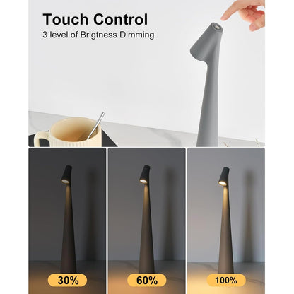 Portable LED Table Lamp 13.5" H – Touch Control, 3 Brightness Levels