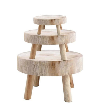 Wooden Plant Pallet Display Stand Bonsai Holder Indoor Outdoor Garden Decor