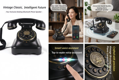Retro Wireless Bluetooth Landline Phone