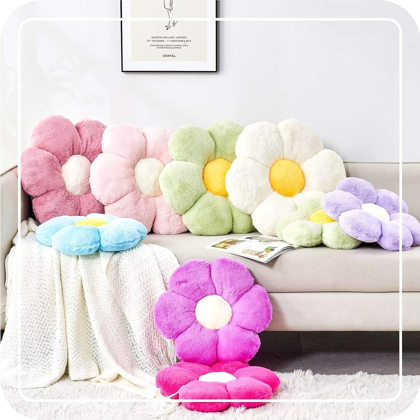 Cute Flower Shaped Decorative Throw Pillow