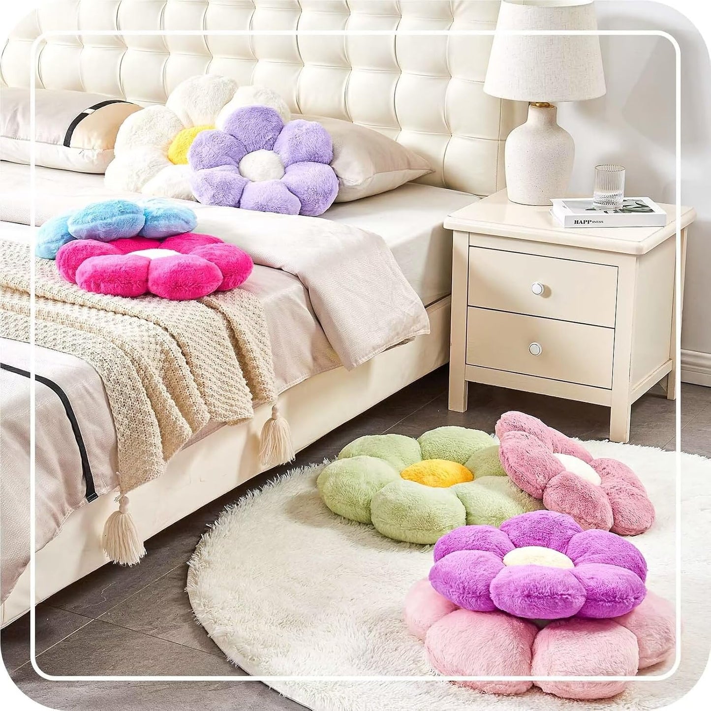 Cute Flower Shaped Decorative Throw Pillow