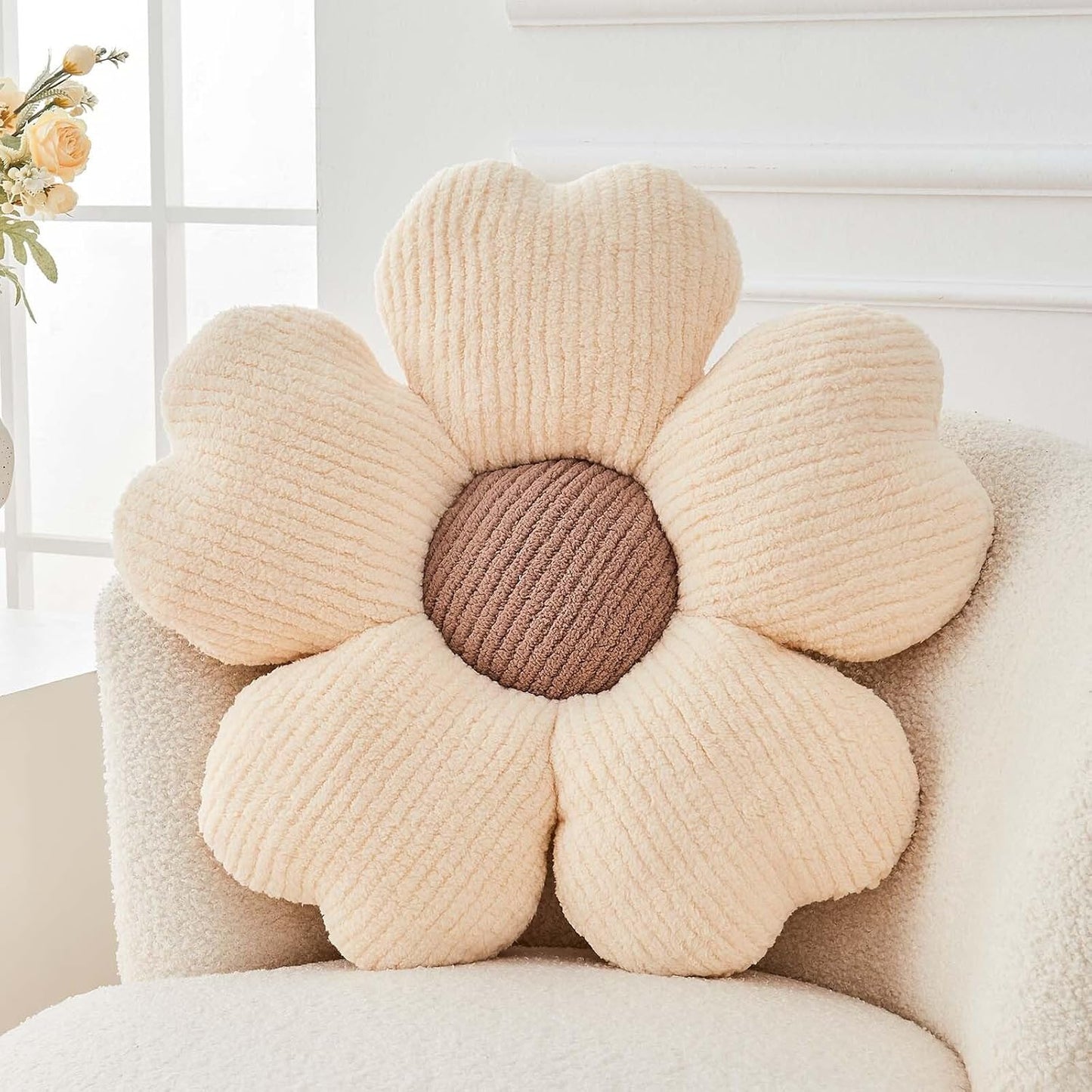 Cute Flower Shaped Decorative Throw Pillow