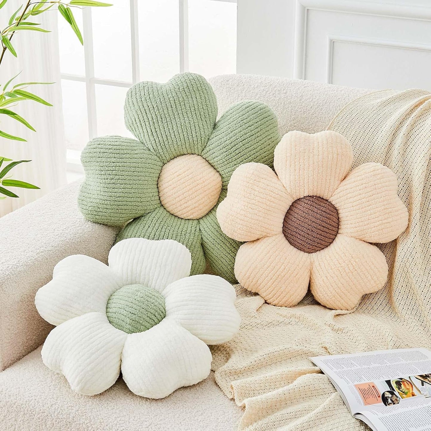 Cute Flower Shaped Decorative Throw Pillow