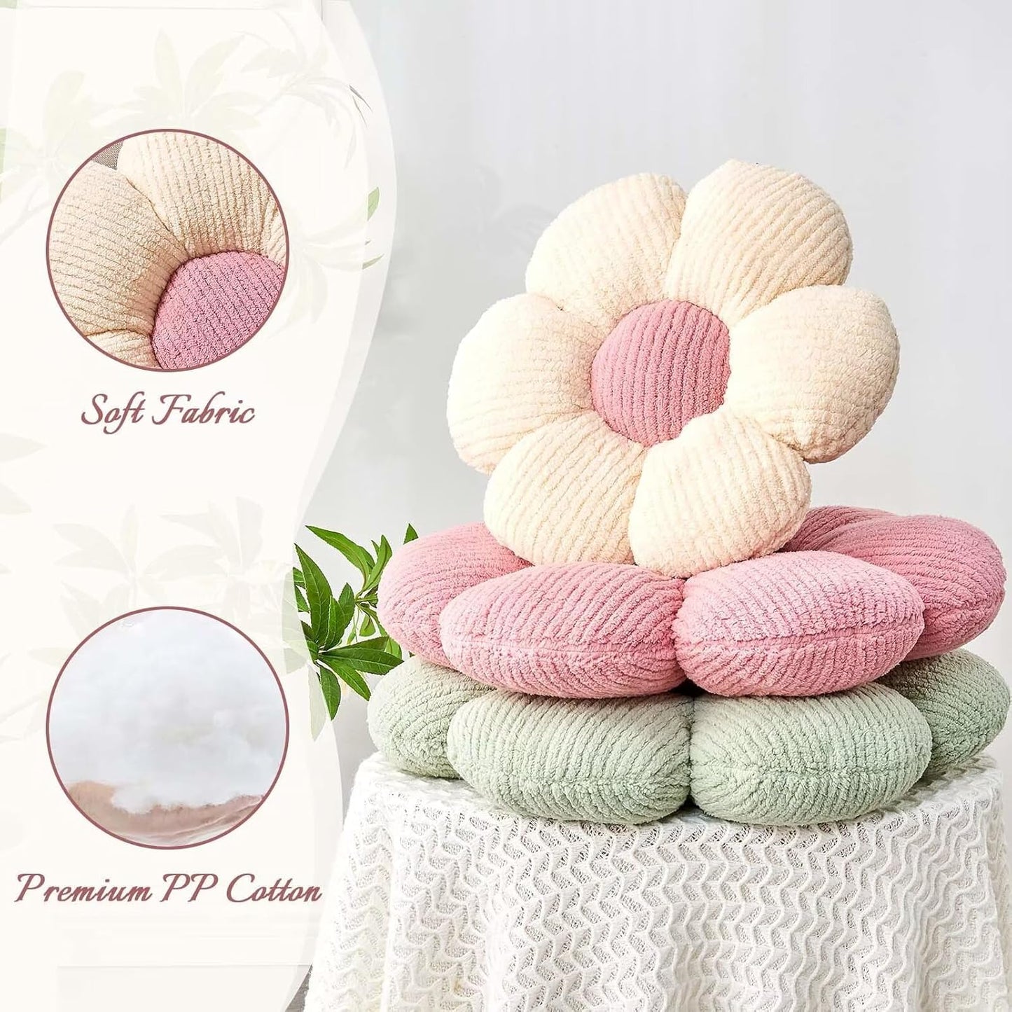 Cute Flower Shaped Decorative Throw Pillow