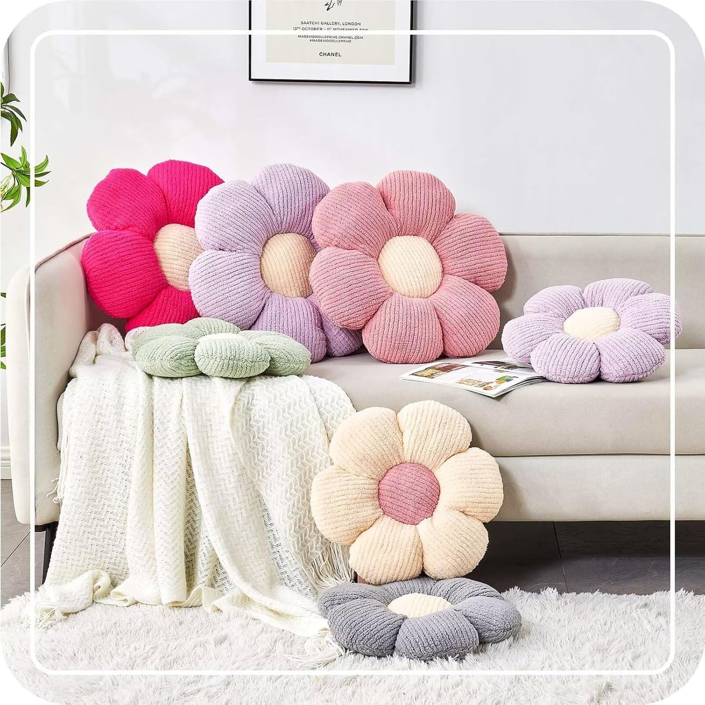Cute Flower Shaped Decorative Throw Pillow