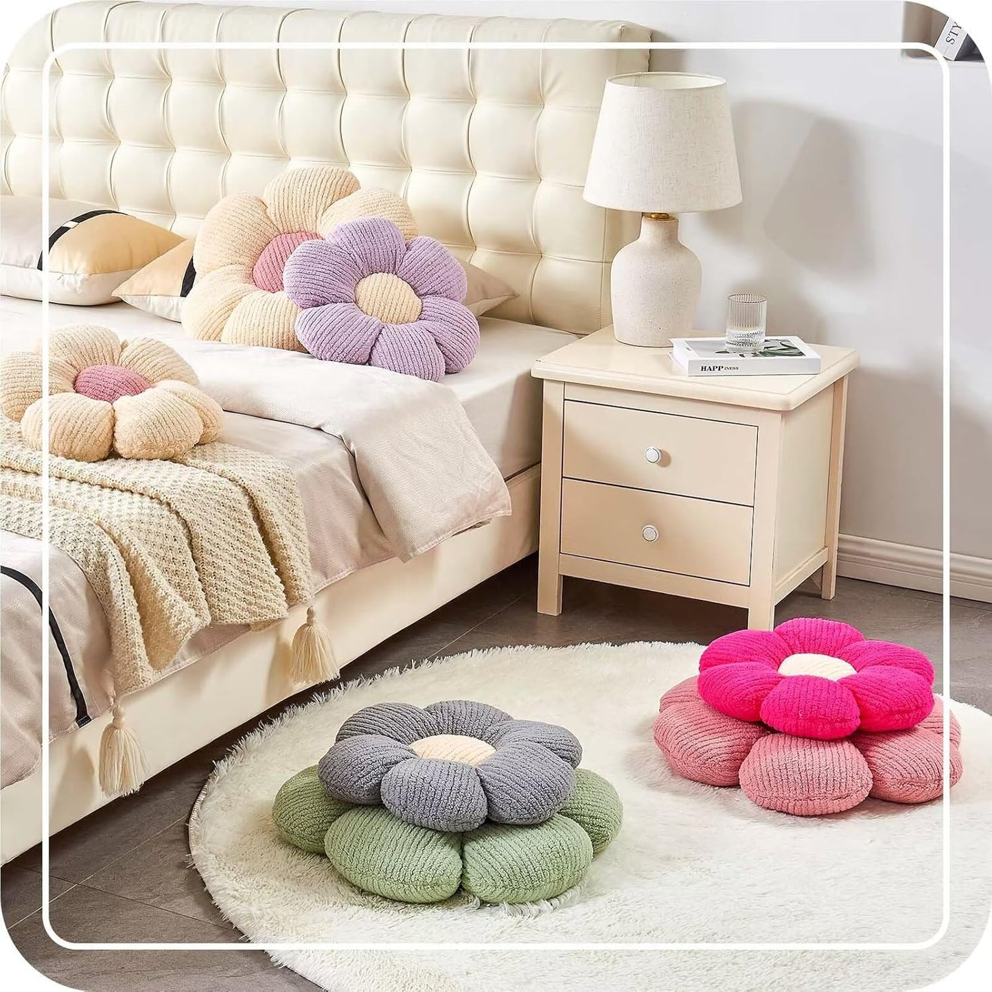 Cute Flower Shaped Decorative Throw Pillow
