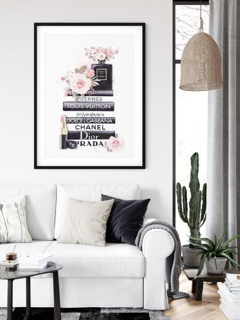 Wall Art Fashion Book Frame Canvas