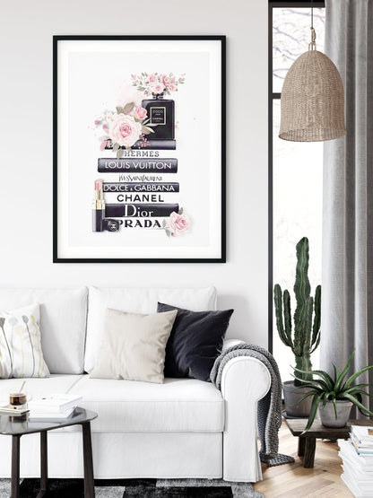 Wall Art Fashion Book Frame Canvas