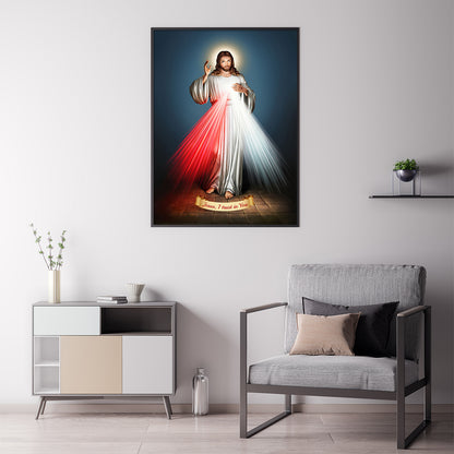 Wall Art Jesus Divine Mercy I Trust In You Canvas with Frame