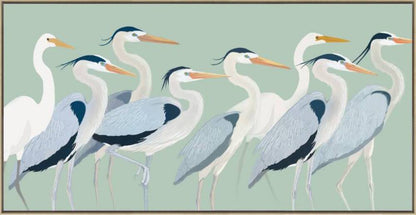 Flock of Birds Framed Canvas 120cm