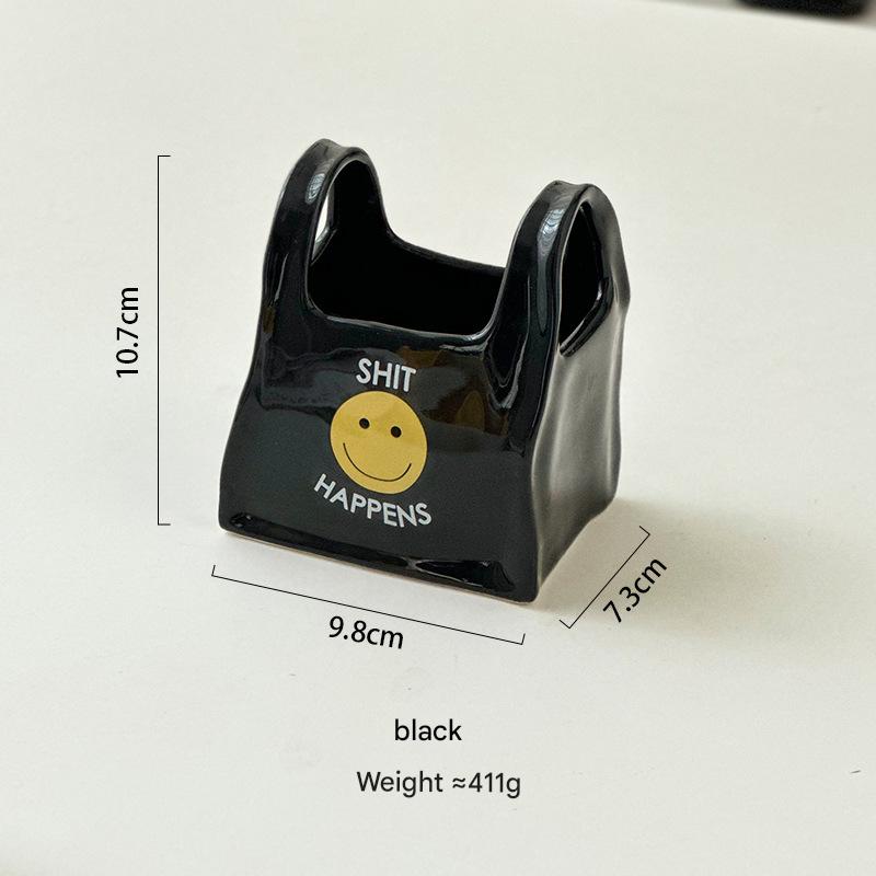 Ceramic Desktop Organizer - Cute Hand Shaped Pencil Holder and Makeup Brush Storage for Home and Office