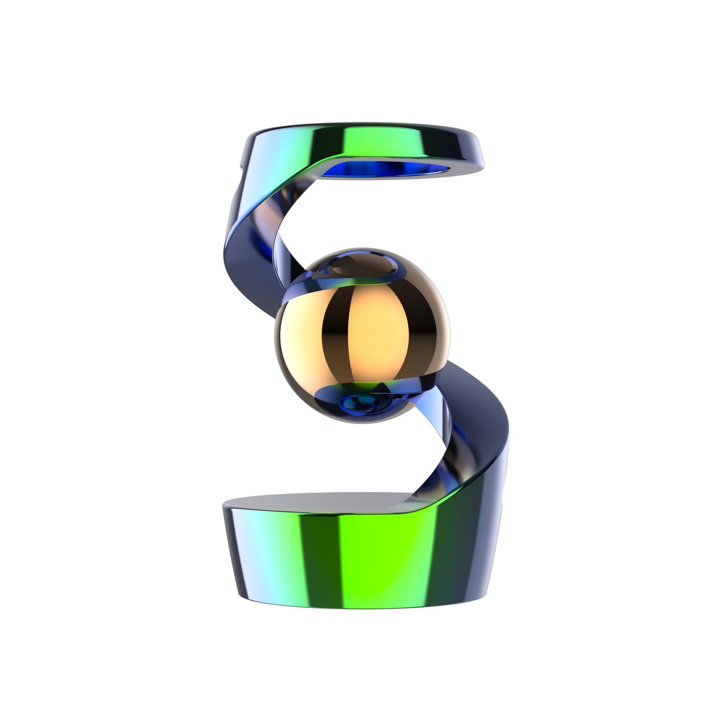 Kinetic Levitating Desk Toy - Silent Spinning Floating Gyroscope for Stress Relief