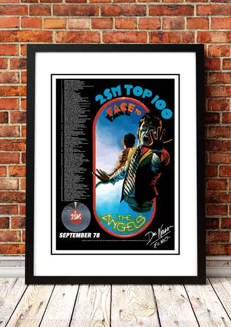 The Angels (Angel City) 'Face to Face' In Store Poster 1978 - Framed