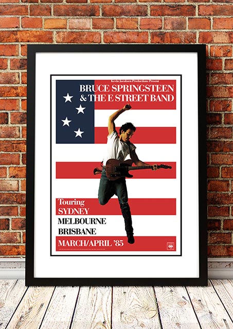 Bruce Springsteen 'Born in the USA' Australian Tour Poster 1985 - Framed