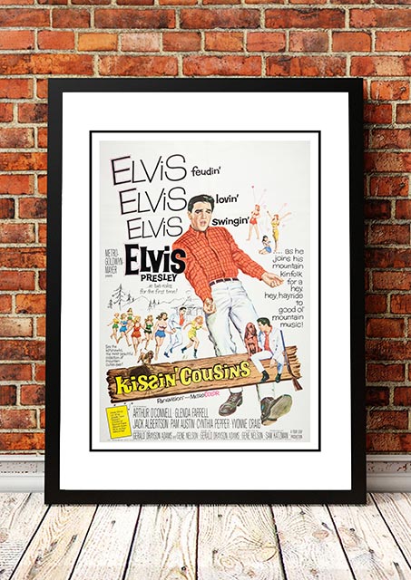 Elvis 'Kissin' Cousins' Framed Movie Poster!