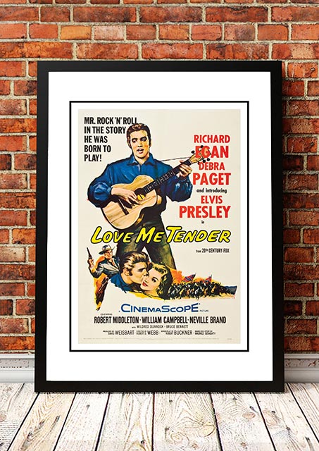 Elvis 'Love Me Tender' Framed Movie Poster!