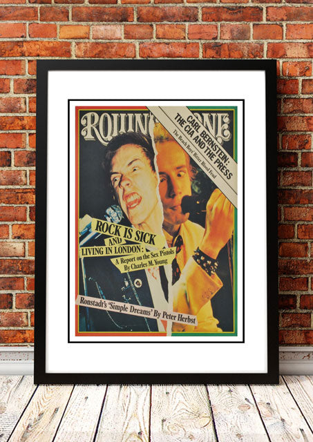 Sex Pistols' Rolling Stone Magazine Cover! - Framed